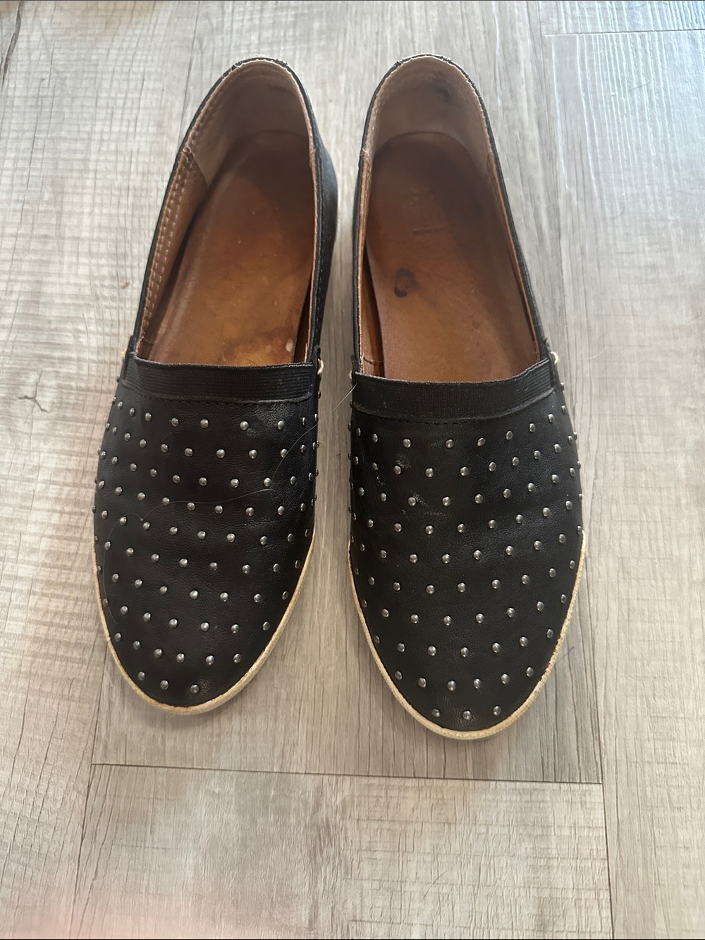 Frye Melissa Black Studded Slip-On Sneakers